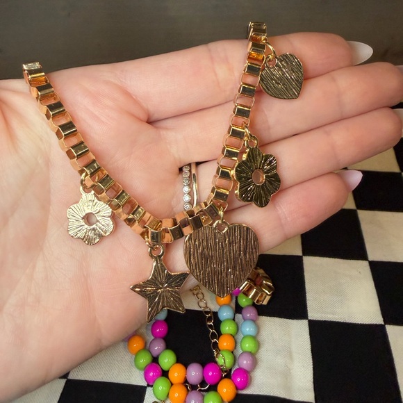 Y2K Style Layered Necklace - Picture 3 of 5